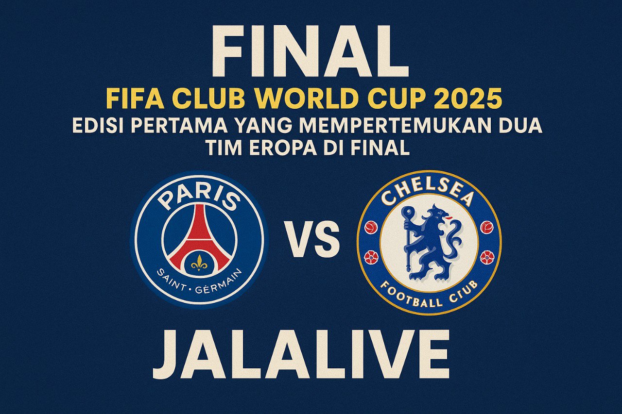 Jalalive Tayangkan Final FIFA Club World Cup 2025 Chelsea vs PSG – Pertarungan Dua Raksasa Sepak Bola